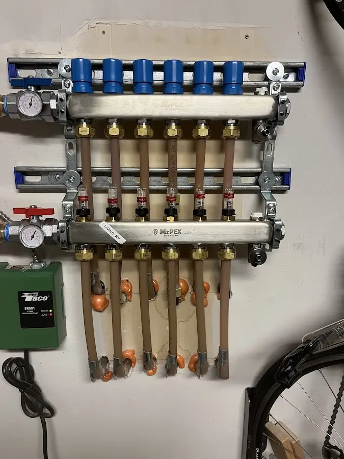 Plumber performing Gas Leak Detection at a residential property in Sterling